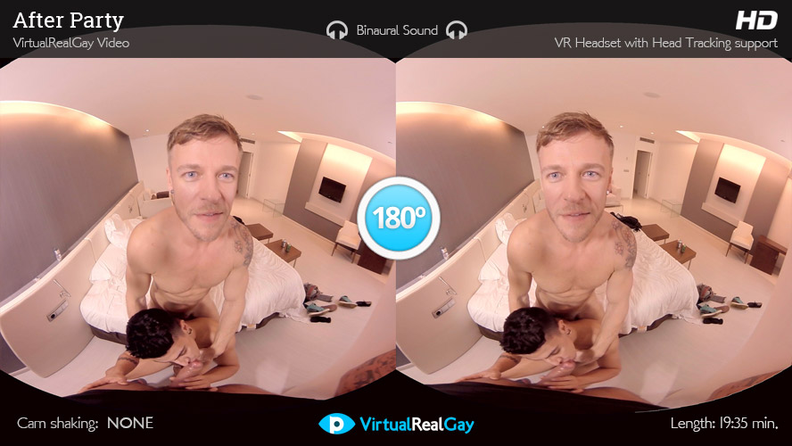 VirtualRealGay's After Party: a voyeur threesome for VR!