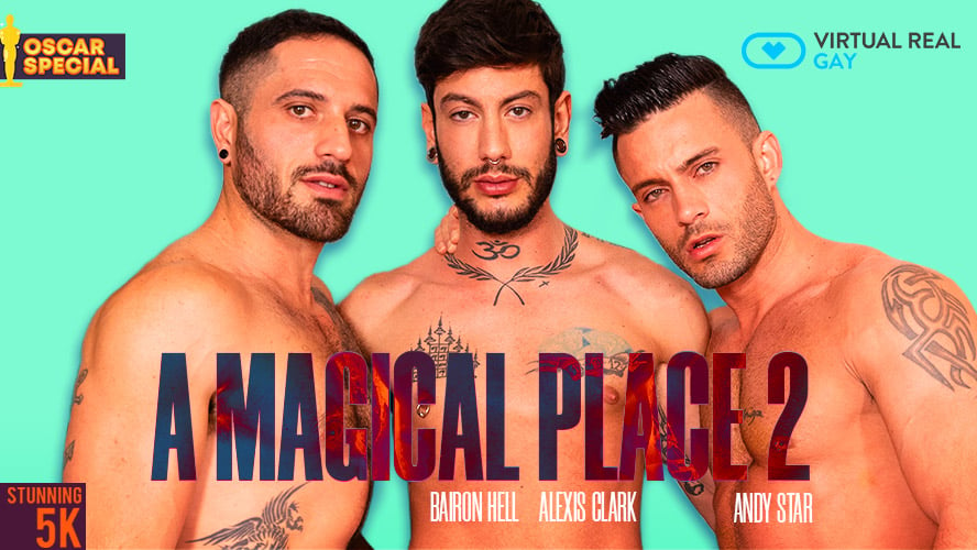 888px x 500px - Gay VR Porn threesome celebration - VirtualRealGay.com